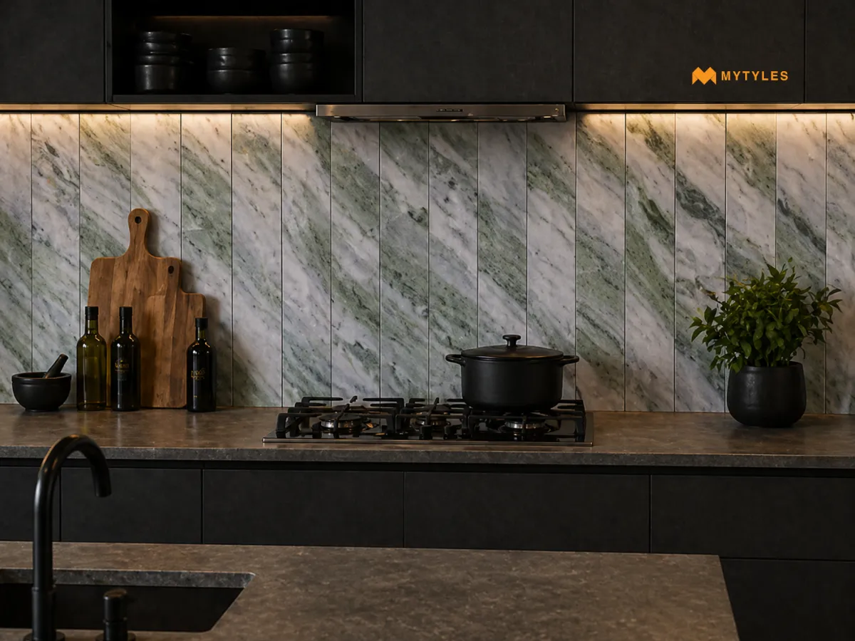 Black Granite Countertop in Kitchen 